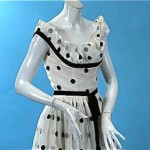 vintage ceil chapman polka dot dress