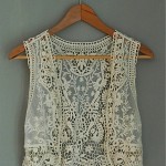 vintage crochet vest