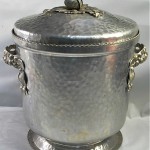 vintage hammered aluminum ice bucket