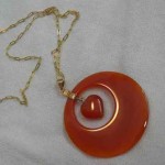 vintage hobe glass pendant necklace