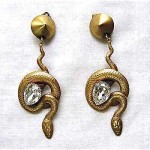 vintage joseff serpent earrings