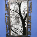 vintage midcentury abstract mirror