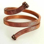 vintage modernist copper coil bracelet