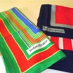 vintage pair ysl silk scarves