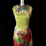 vintage sequin evening sheath dress