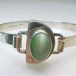vintage sterling cats eye bracelet