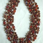 vintage trifari glass bead necklace