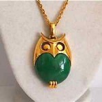 vintage trifari owl necklace