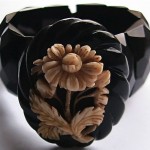 vintage whitby carved mourning bracelet