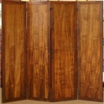 antique 1890s koa wood screen divider