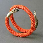 antique 19th century chinese coral silver bracelet