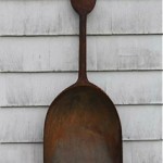 antique 19th century new england primitive carved butternut wood shaker shovel