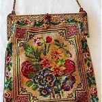 antique micro-beaded purse