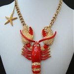 preowned betsey johnson lobster necklace