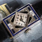 vintage 1920s art deco enamel diamonds sapphires watch