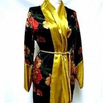vintage 1940s old stock rayon robe
