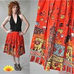 vintage 1950s cotton skirt