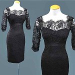 vintage 1950s lace little black dress
