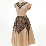 vintage 1950s lace trim dress