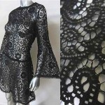 vintage 1960s lace bell sleeve tunic dress