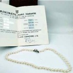 vintage 1967 mikimoto pearl necklace