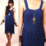 vintage 1970s crochet dress