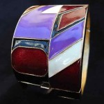 vintage 1970s lanvin enamel bracelet