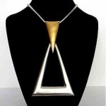 vintage 1970s trifari triangle necklace