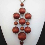 vintage aarikka wood ball necklace