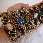 vintage art nouveau dragon bracelet