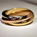 vintage cartier 18k trinity ring