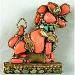 vintage chinese foo dog brooch
