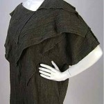 vintage issey miyake wrinkle cotton weave top