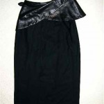 vintage lilli rubin leather detail skirt