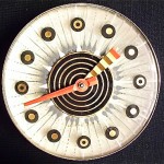 vintage midcentury art deco higgins glass clock