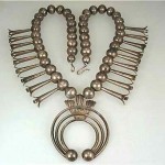 vintage navajo silver squash blossom necklace