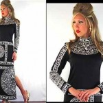 vintage paganne mayan print maxi dress