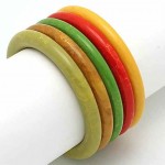 vintage set of five bakelite bangle bracelets