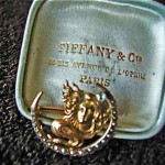 vintage tiffany mermaid moon pin