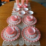 vintage unused hazel atlas luncheon set