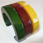 vintge bakelite cuff bracelet set