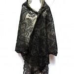 antique 1800s chantilly lace shawl wrap