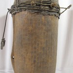 antique 1800s west african tribal drum displayed 3 world fairs