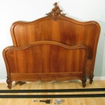 antique french solid walnut bed