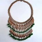 miriam haskell danging jade bookchain necklace