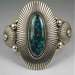 navajo ernest bilagody turquoise silver bracelet