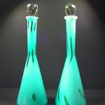 pair of midcentury murano decanters
