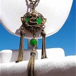 vintage 1920s dragon pendant necklace