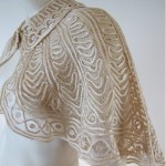 vintage 1930s silk ribbon bridal capelet