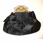 vintage 1940s josef satin evening bag